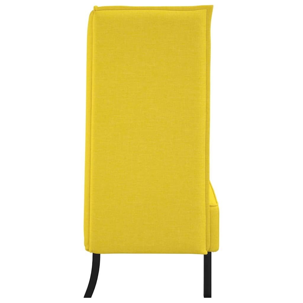 Highback Sofa Light yellow 109 x 56 x 121 cm Fabric